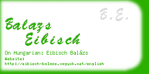 balazs eibisch business card